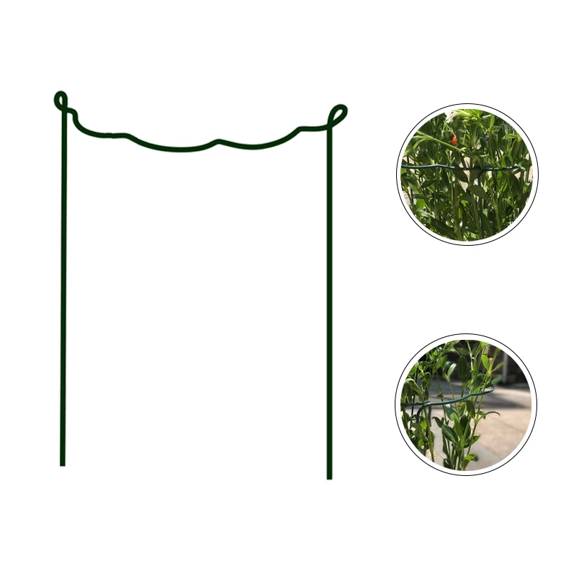 

40cm*25cm Iron Wire Flower Bracket Garden Holder Greening Arrangement Pole Plant Fixed Wave Shape Supporter Stick Garden Tools