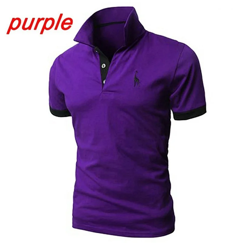 

2021 summer new men's Polo shirt embroidered solid color collar POLO shirt men's casual and comfortable color matching T-shirt