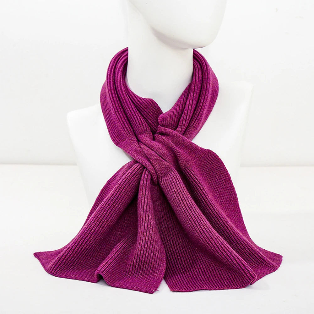 Женский осенне-зимний шарф теплый однотонный Модный повседневный простой с