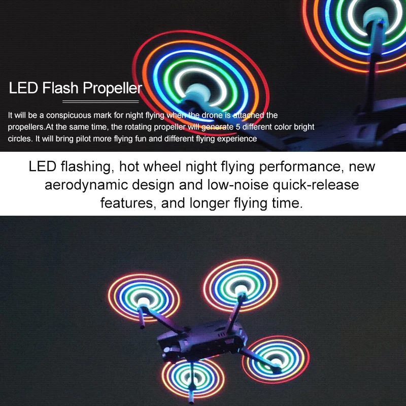 1 пара светодиодный светильник пропеллеры заряжаемые для DJI Mavic 2 Pro/Zoom Drone
