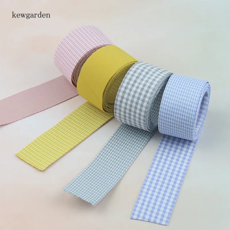 Kewgarden 1 &quot1 5&quot 25 мм 40 Двусторонняя клетчатая ткань многослойная тканевая лента