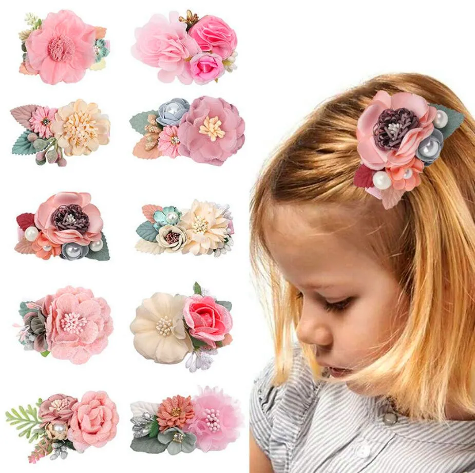 

18Pcs/Lot, New Flower Baby Hair Clips,Floral Hairpin For Girls,Newborn Children Hairgrips, Floral Women Hair Accessories
