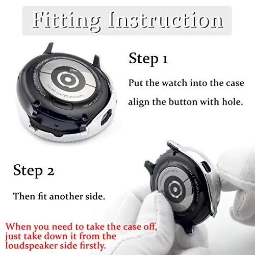 Diamond case for Samsung galaxy watch active 2 1 40 44mm Galaxy Watch active bumper Protector Full coverage Screen Protection