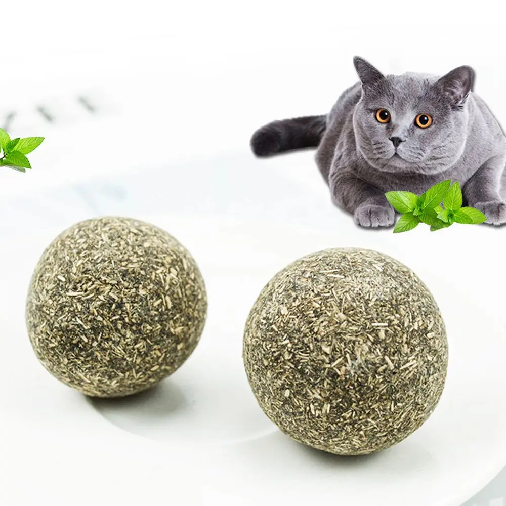 

1pc Cat Natural Catnip Toys Menthol Flavor Kitten Treat Ball Cats Playing Chasing Cleaning Teeth Toy Pet Supplies