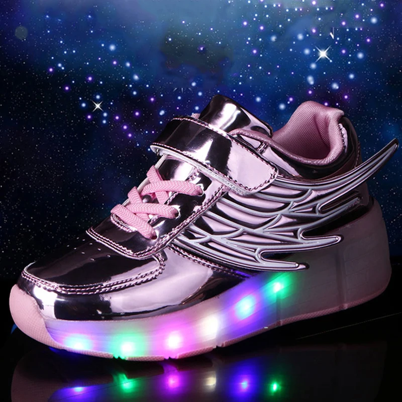 

Kids Shoes with LED Lights Children Roller Skate Sneakers with Wheels glowing Led Light Up for Boys Girls Zapatillas Con Ruedas