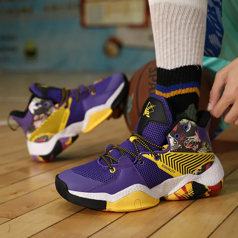 New Top quality Red Basketball Shoes Woman Mesh Breathable Men's Red Sneakers Professional High top Men's Basketball Sneakers