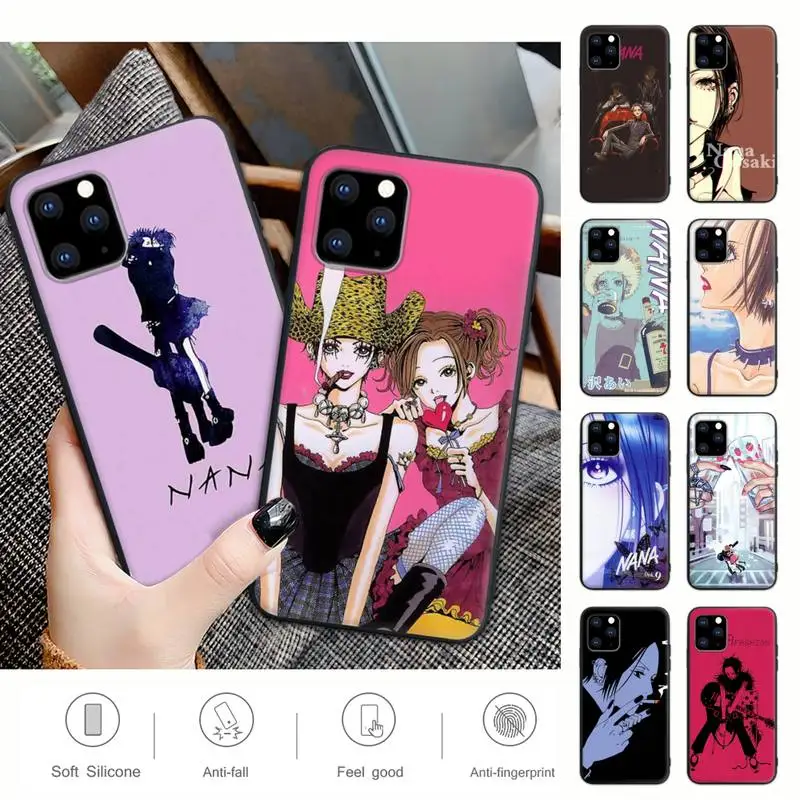 

NaNa Osaki Black Matte Mobile Phone Case Cover For IPhone 12 11 Pro Max Xs X Xr 7 8 6 6s Plus 5 5s Se 2020