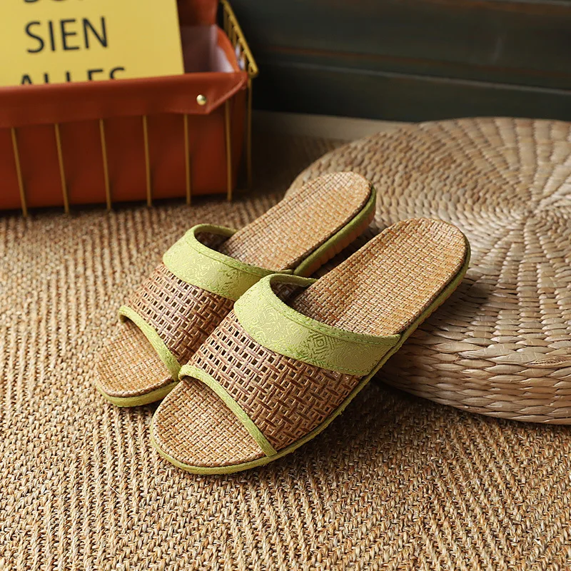 Шлепанцы мужские/женские из ткани Бамбук дышащие сандалии на платформе