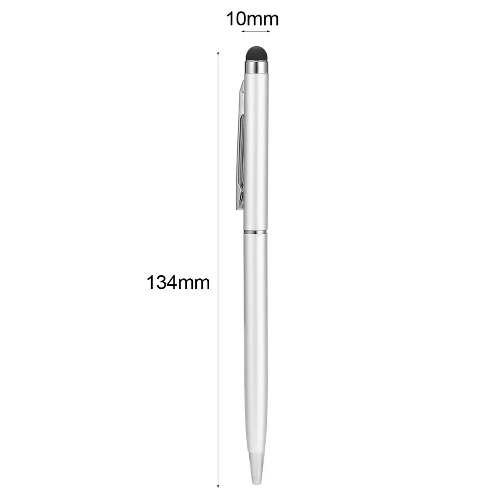 

2 in 1 Universal Stainless Steel Capacitive Crystal Touch Screen Stylus & Ball Point Pen for Tablet PC Phone