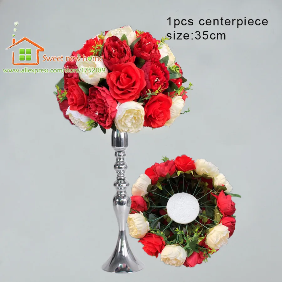 Искусственные цветы шары центральный столик свадьба пурпурная дорога свинцовый