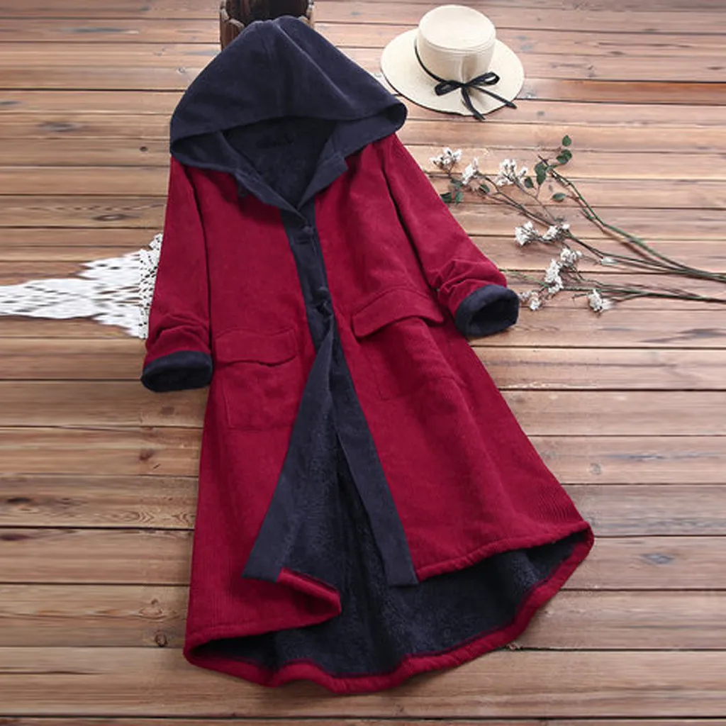 Женская куртка Womail зимняя теплая Вельветовая плюшевая с длинным рукавом