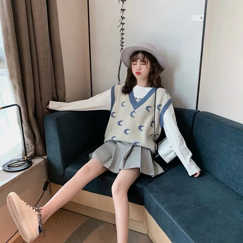 Женский вязаный жилет большого размера свободная верхняя одежда без рукавов с