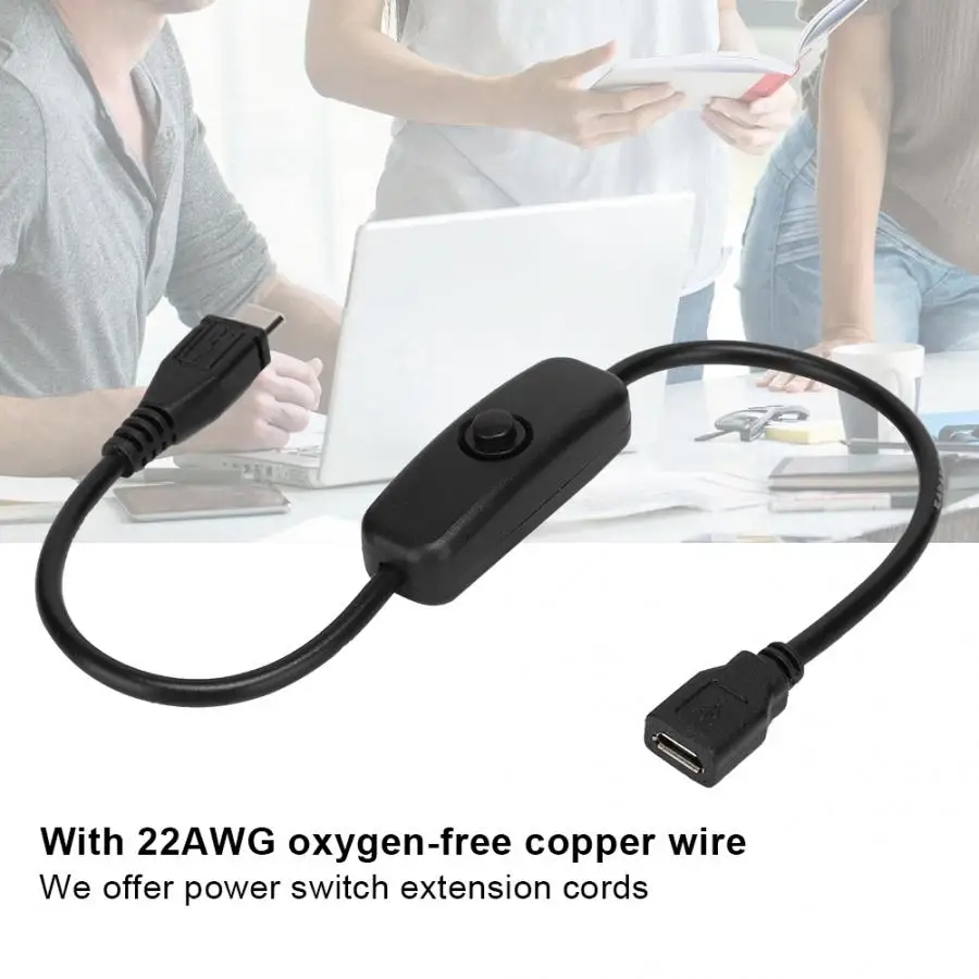 Микро USB расширение &quotМама папа&quot кабель с 501 кнопочным переключателем для Raspberry