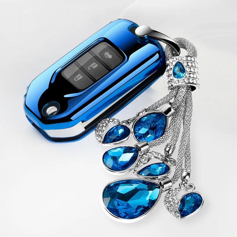 

Full Car Key Cover New TPU Case For Honda Civic Accord CR-V HR-V Jade Crider Odyssey 2015-2018 Remote Protector Protection