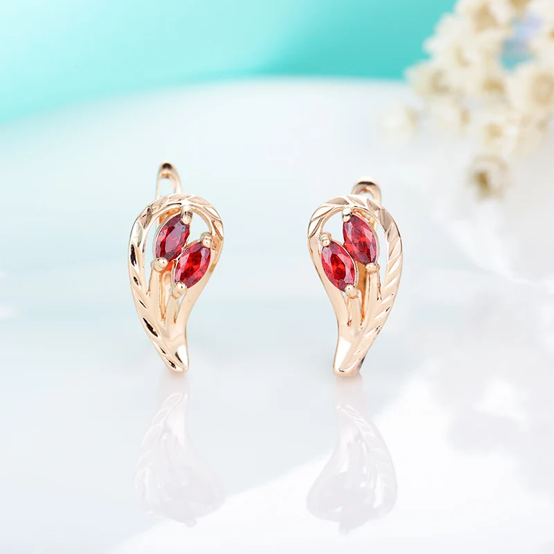 1-gold MAIKALE, модные маленькие серьги-гвоздики для женщин, красные/синие/черные/зеленые/фиолетовые серьги с кубическим цирконием, полые корейские ювелирные изделия с цветком - Окраска металла: 1-gold
