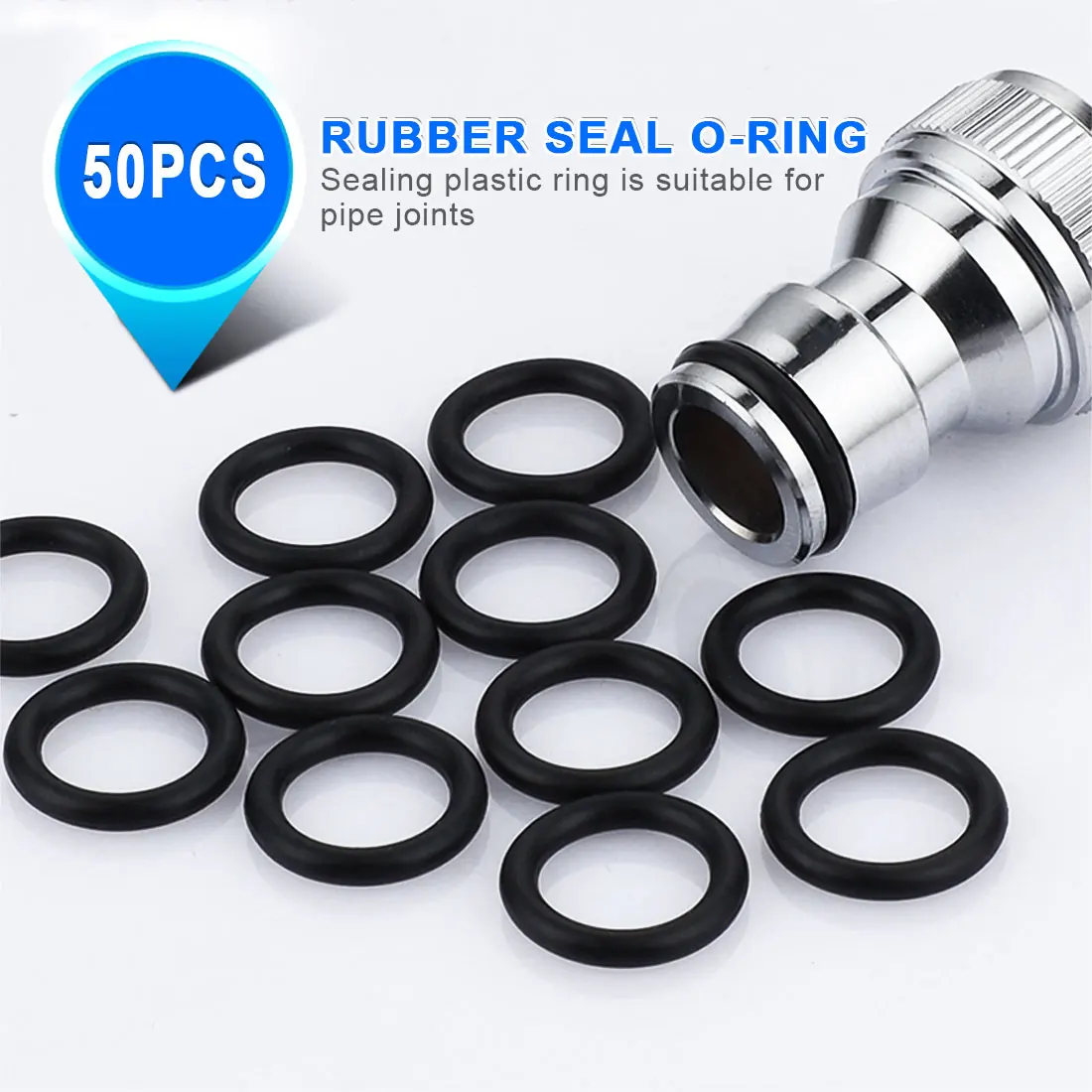 

50 16mm O-ring waterproof noise reduction ring pipe joint equipment gardening tools rubber ring thickness 2.65 mm/0.10 inch