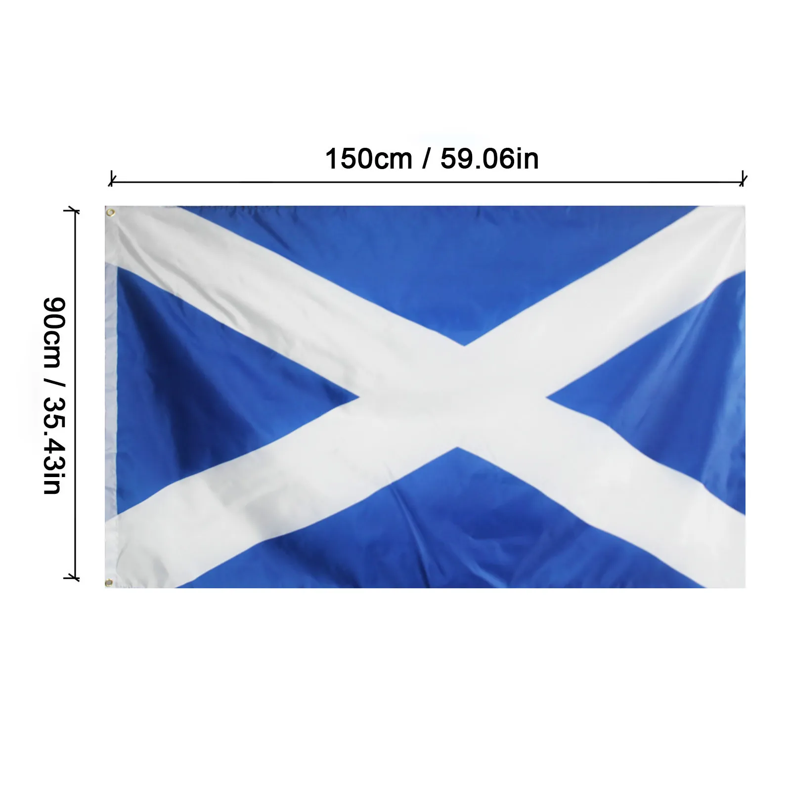 

The vivid colors and fading of the Scottish flag proof canvas header and double stitching 5 X 3FT, 150 X 90 CM Home Decorations