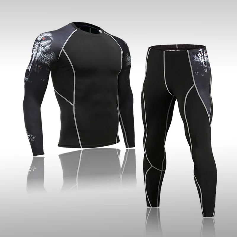 

High-End Quality Autumn And Winter Men's Warm Clothing Track And Field Compression Exercise Quick-Drying Underwear Jogging Suit