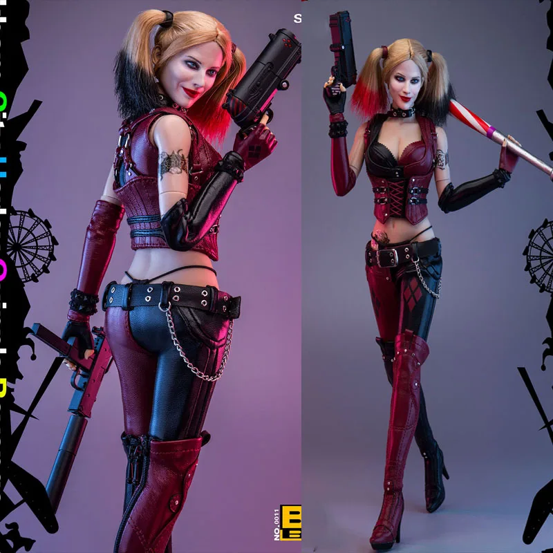 

IN STOCK BBK BBK011 1/6 Female Joker Figure Model 12'' Woman Clown Action Figure Body Full Set Toys for Collection