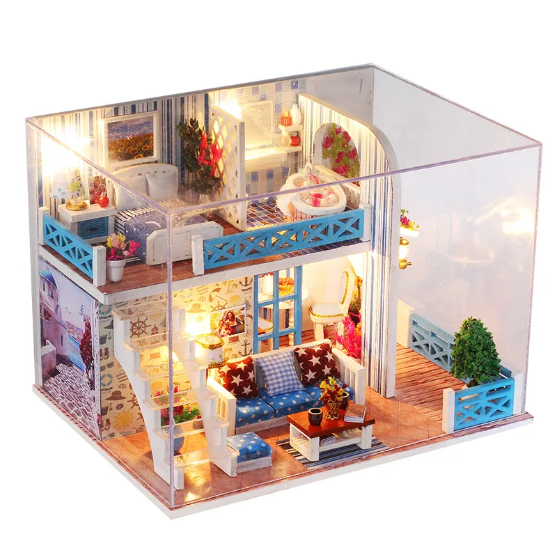 

DIY Miniature Doll House Toy Model Building Kits Dollhouse Wooden Furniture Chritsmas Gift Princess Dream for Girl