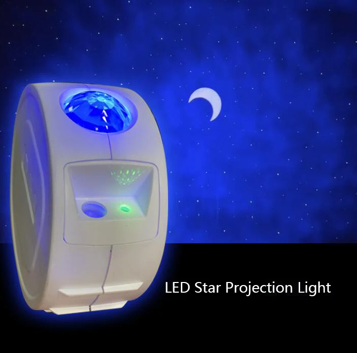 

7 Colors Ocean Waving Lights Starry Sky Projector Star Projection Night Light For Kids 360 Degree Rotation Night Lighting Lamp