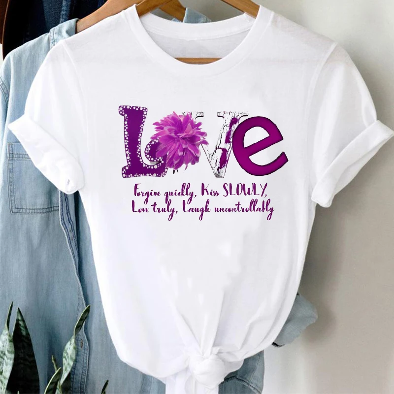 

T-shirts Women Cartoon Watercolor Feather Summer Short Sleeve Fashion Clothes Graphic T Tshirt Top Lady Print Female Tee T-Shirt