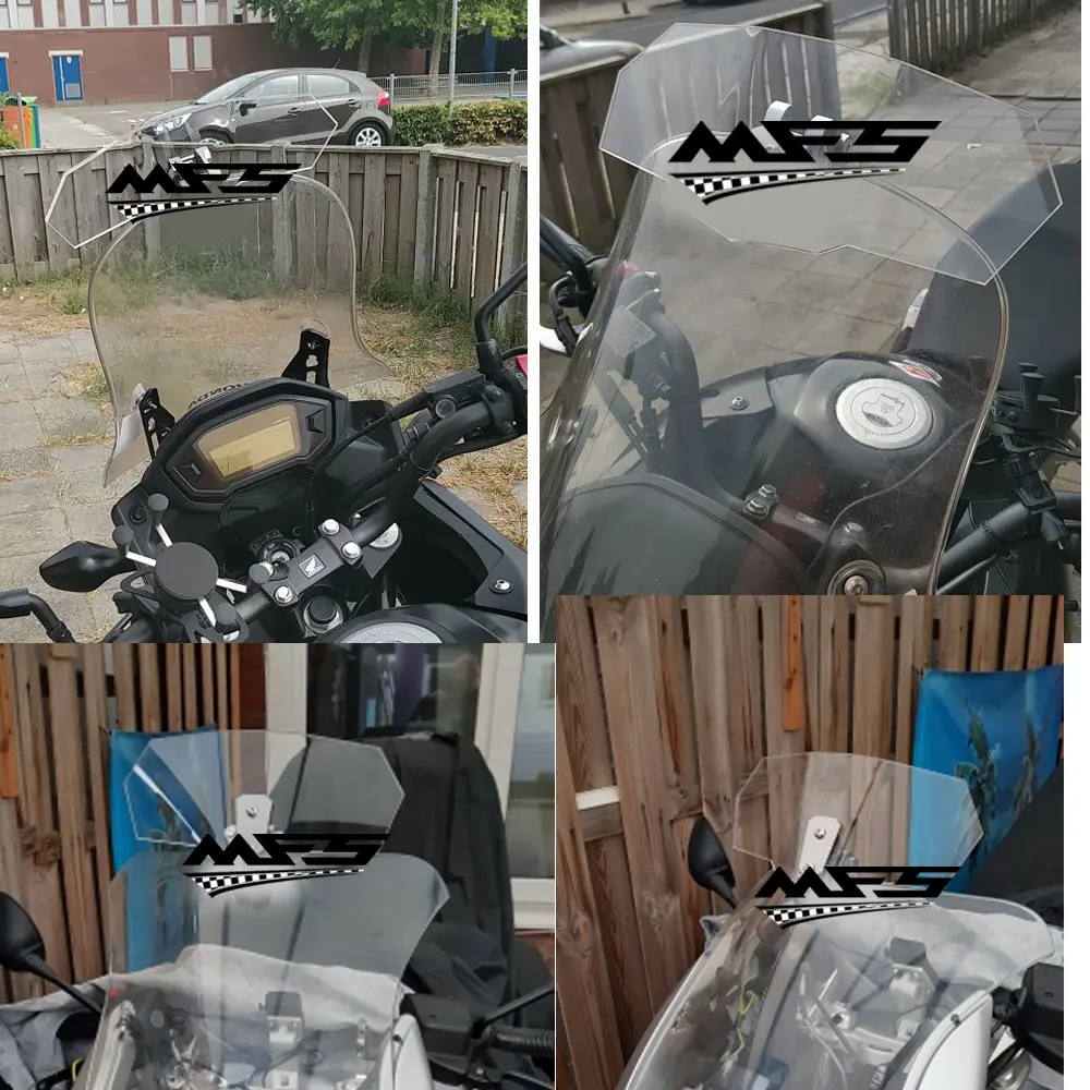 

Airflow Adjustable Windscreen Wind Deflector Universal Motorcycle Windshield for Kawasaki BMW Ducati honda KTM Triumph Benelli