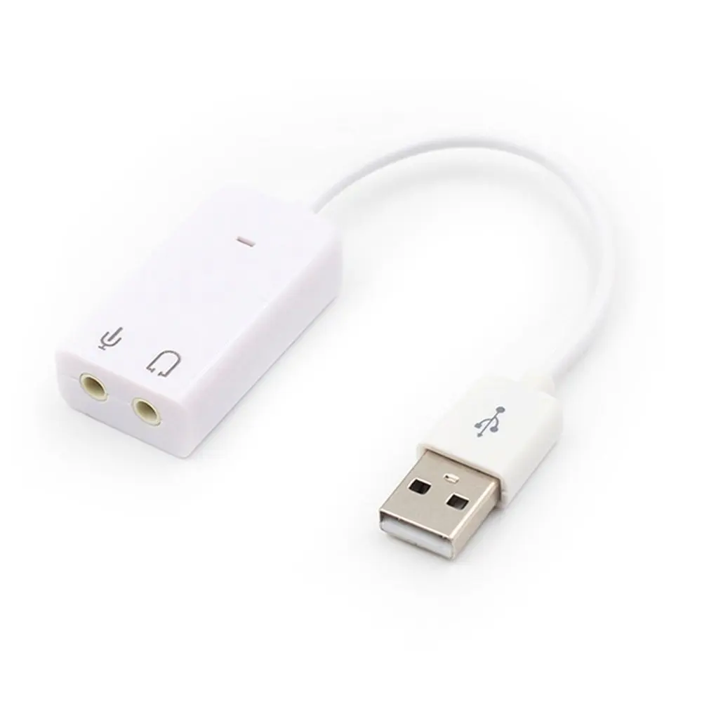 

Carte son avec câble USB 2.0 virtuel 7.1, adaptateur Audio externe, blanc, pour ordinateur portable et Mac