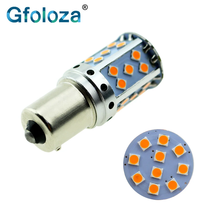 Gfoloza 1 шт. 1156 BAU15S PY21W светодиодный светильник с поворотом без гипервспышки 3030 35SMD