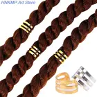 5060 шт. Золотыесеребряные регулируемые африканские косички для волос, страшные бусины для дредов, манжеты, кольца, искусственные косички, инструменты для волос, аксессуары