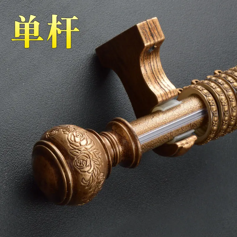 Имитация древесины Римский стержень Античная Ретро Европейская занавеска