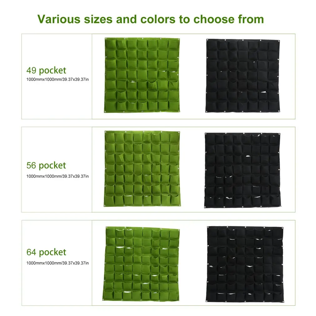 49/56/64 карманы Мешки для посадки Вертикальная подвесная настенная сумка