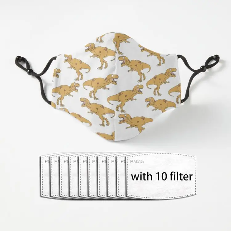 

Маска T Rex от перегрузки для женщин и мужчин, тонкая дышащая модная моющаяся маска для лица с цветочным принтом и защитой от пыли