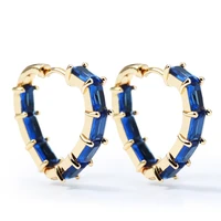 peach heart earrings new elegant retro style love heart earring for women trendy fashion blue earrings ear buckles