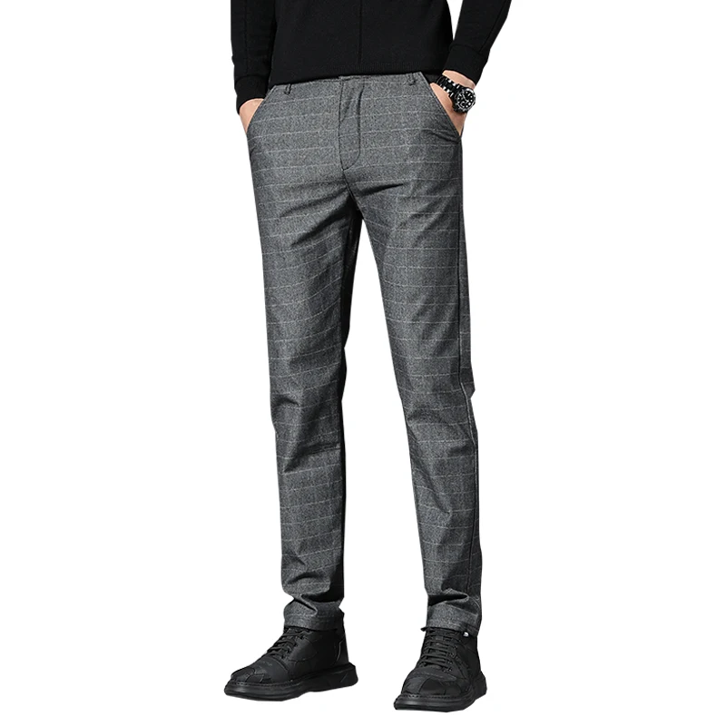 

2021 Fashion High Quality Men Pants Spring Autumn Men Pants Trousers Male Classic Business Casual Trousers Full length