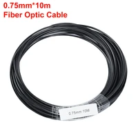 10m black jacket pmma end glow plastic optic fiber cable inner diameter 0 75mm for decorative lighting