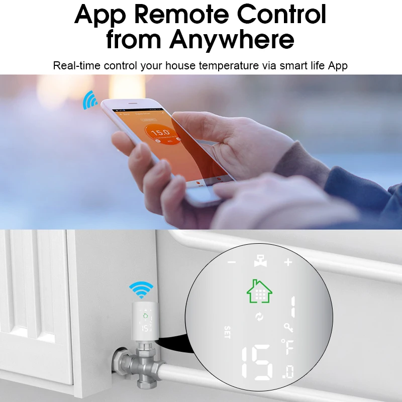 Умный привод радиатора TRV ZigBee 3 0 программируемый термостатический клапан