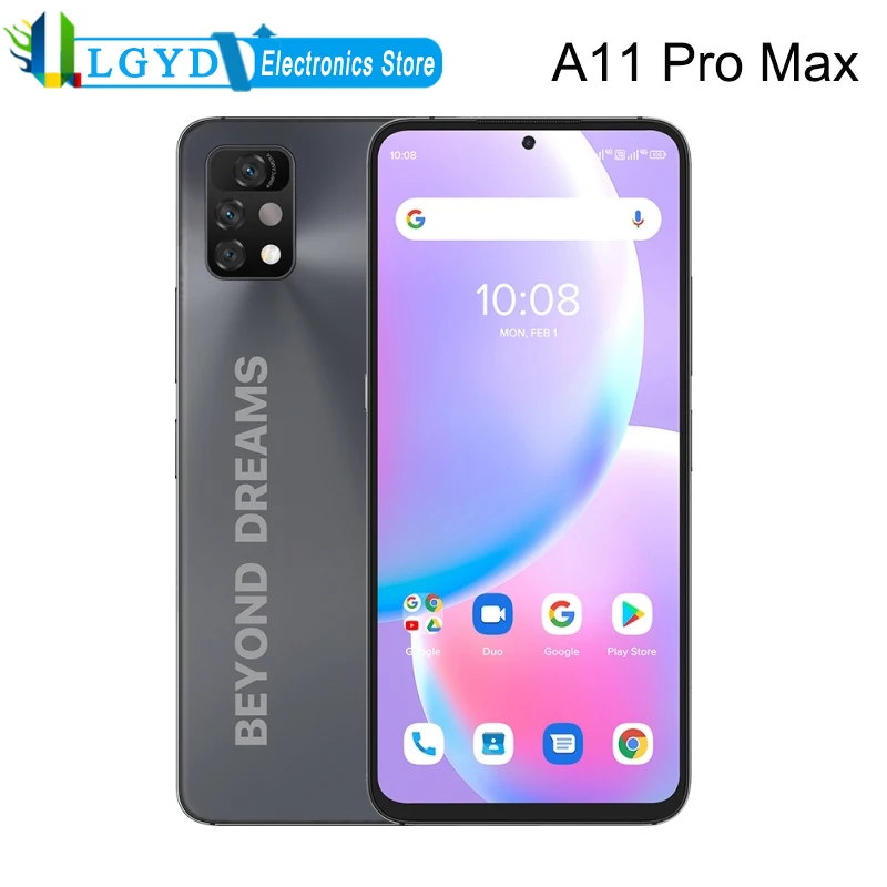 UMIDIGI A11 Pro Max Phone Non-contact Infrared Thermometer 4GB/8GB+128GB Android 11 Mediatek Helio G80 Octa Core 48MP Camera