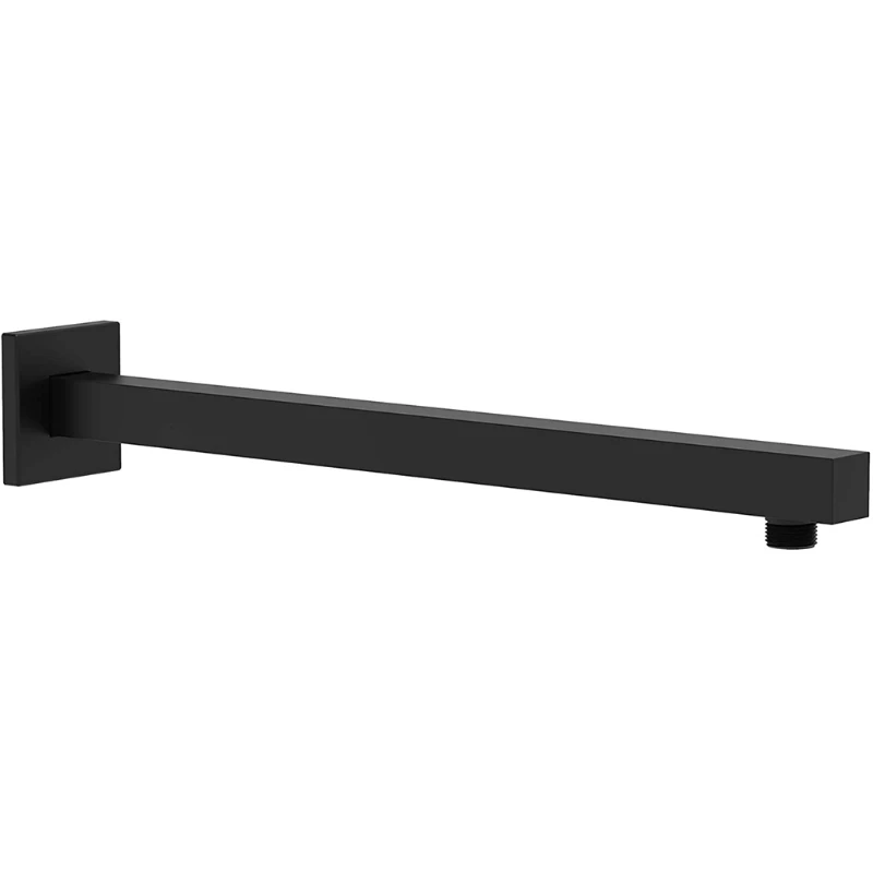 

Shower Extension Arm 16 Inch Long Extender Shower Arm Shower Arm with Flange Fixed Rain Shower Head Black