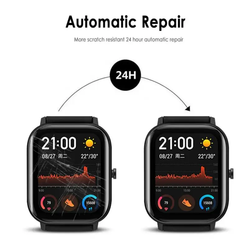 2020 New Hot 3D Curved Edge HD Not Tempered Glass For Huami Amazfit GTS Screen Protector Film Full Glue | Электроника