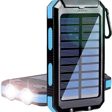 Outdoor Survival Camping Equipment 20000mAh Portable Waterproof Solar Power Charger Bank With LED Flashlights for Adventure Emer