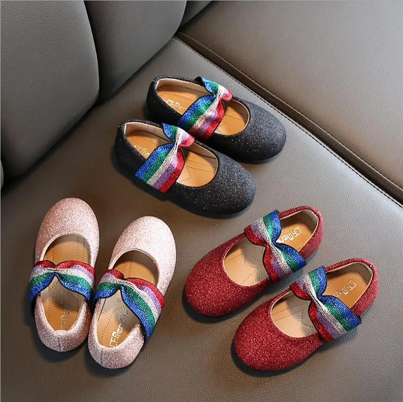 Детская обувь для девочек Модельные туфли принцессы Вечерние Mary Jane Кожаные