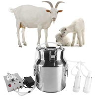 110v 14l electric milking machine kit for farm cows cattle goat bucket pulsating milking machine vacuum pump bucket hose