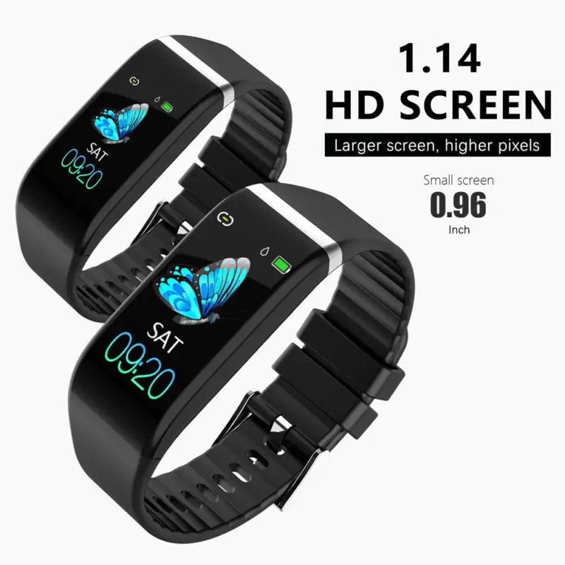 Смарт браслет C919 с динамическим пульсометром монитором артериального давления и