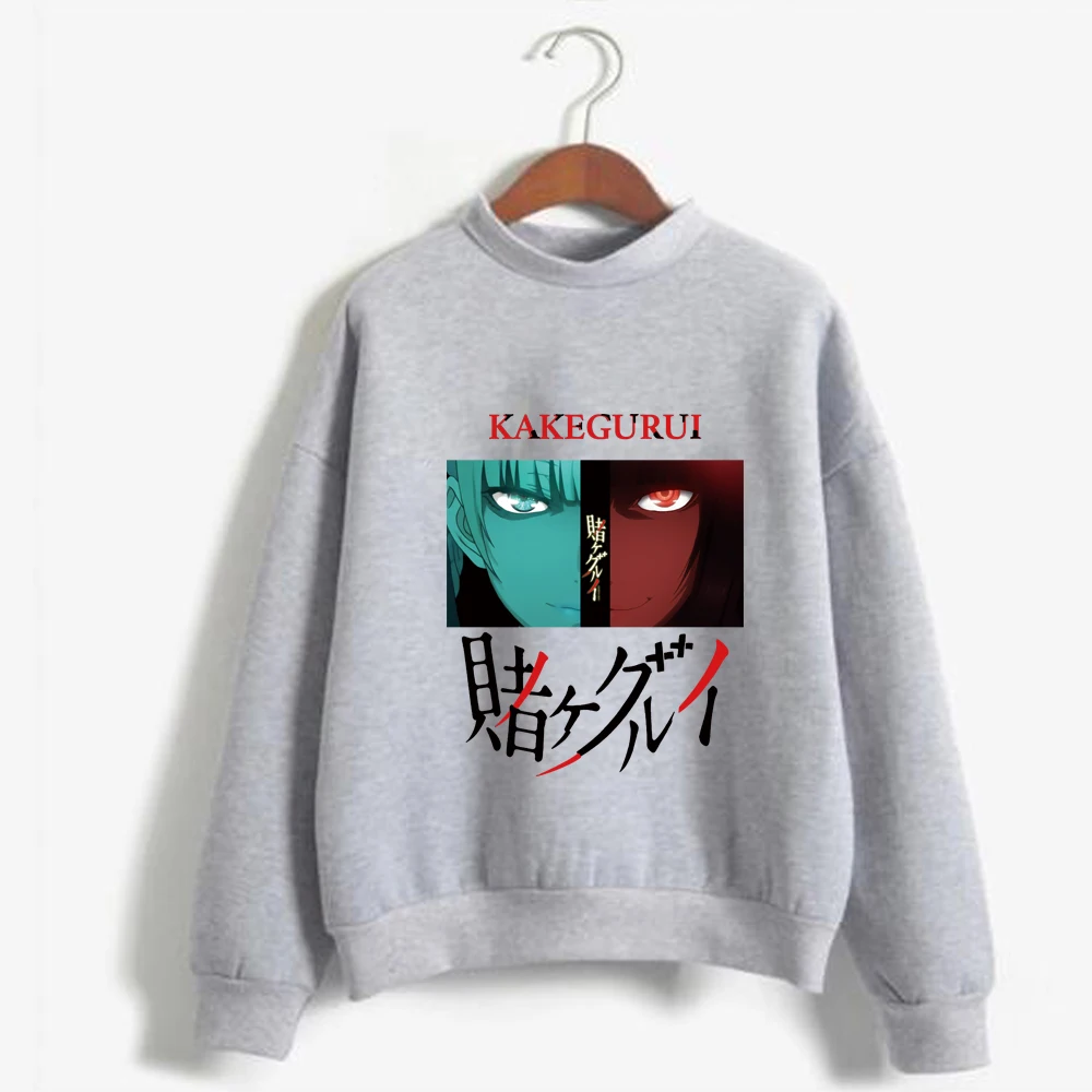 

Hoe Anime Kakegurui Hoodie Long Sleeves O-neck Woman Winter Cloth