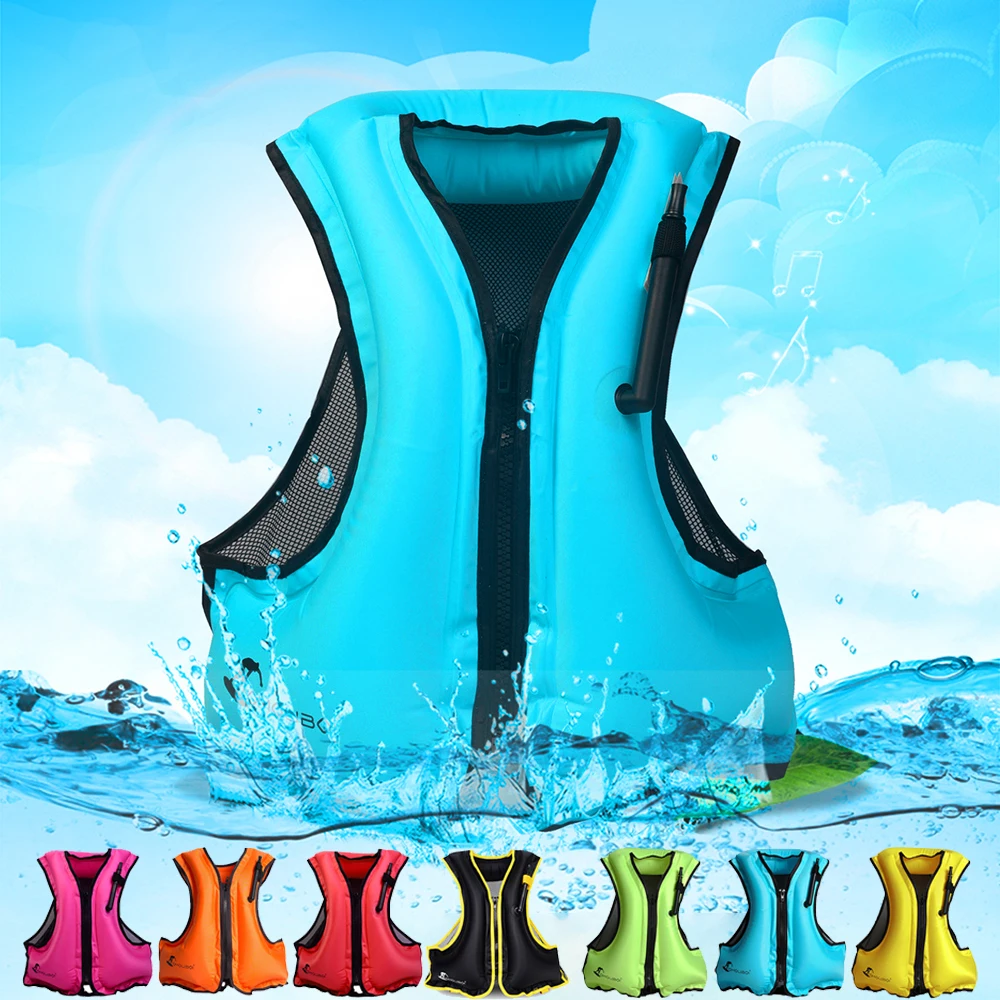 

Adult Inflatable Swimming Life Vest Jacket Snorkeling Floating Device Swimming Drifting Surfing Survival Water Sport Life Saving