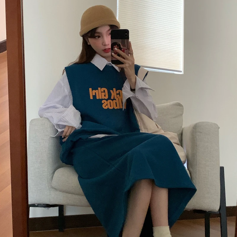 Маленькая рубашка комплект из двух предметов жилет юбка свитер одежда ранней