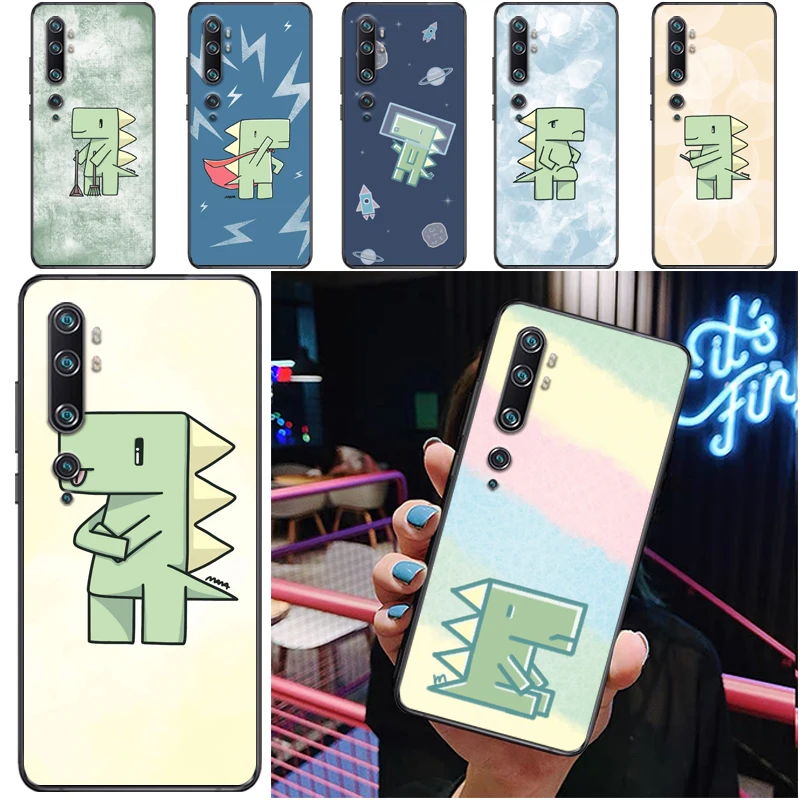 

Cute Funny Couples Dinosaur Flowers Color Painting Phone Case For Xiaomi CC9 Pro CC9e Carcasa Funda Cases
