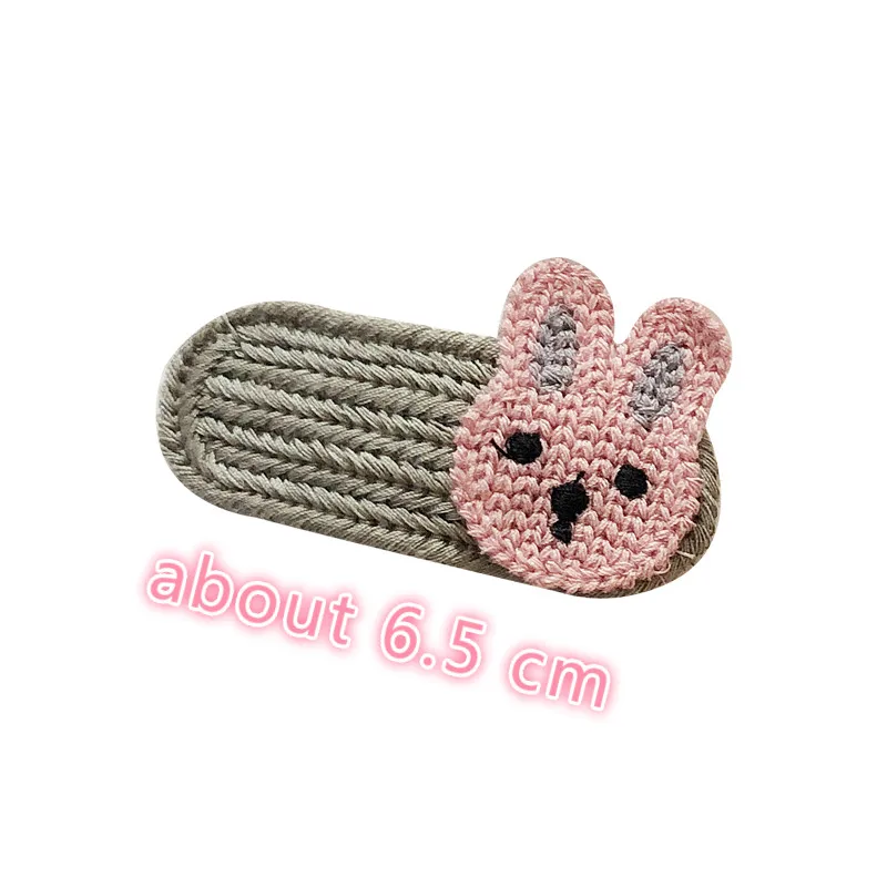 

2019 New Winter Girl Cute Cartoon Soft Handmade Knitting Hair Clips for Children Sweet Hairpins Barrettes Kid Hair Accessories