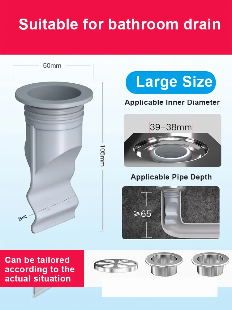 

JOYBOS Toilet Silicone Floor Drain Core Sewer Deodorizer Insect-Proof Toilet Anti-Odor Wash Machine Floor Drain Lid Plug JBS69